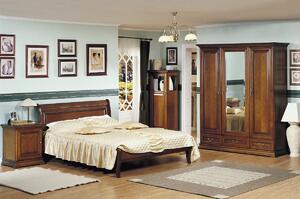 Rustikálna manželská posteľ s roštom Raweno R 140 - toffi