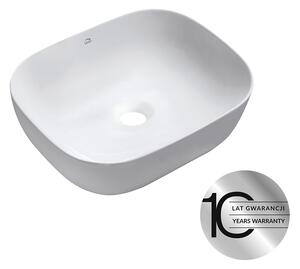 Laveo Umývadlo na dosku Mogami 50,5x40,5 cm - VUM_6250, keramika, biele