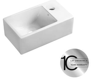 Laveo Umývadlo na dosku/závesné Kvadrato 35x21 cm - VUK_6135, keramika, biele