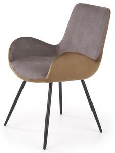 Jedálenská stolička MARIANELA sivá/hnedá