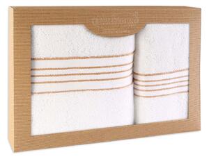 BAVLNENÉ UTERÁKY TIWANO SADA 1 KS 50X90 CM, 1 KS 70X140 CM BIELA