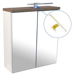 Comodo Zrkadlová skrinka Orion W 60 ZS LED-G s osvetlením Any LED 30 G, zlatá