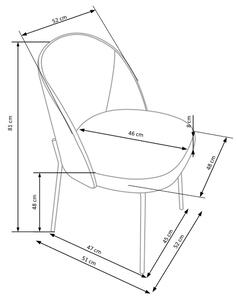 Jedálenská stolička MALVINA orech/sivá