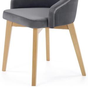 Jedálenská stolička GINA 1 sivá/dub medový