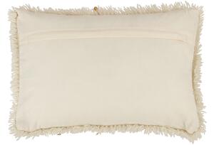 Krémový slučkový vankúš so zlatými flitrami Pearl – 40*60*20 cm - J-Line by Jolipa