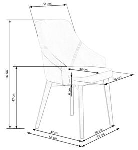 Jedálenská stolička GINA 1 sivá/dub medový