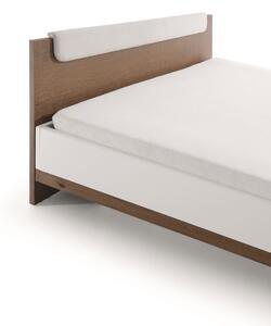Manželská posteľ Como CM-1 160 - biely vysoký lesk / dub Como / biela