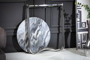 Dizajnový odkladací stolík Tristen III 43 cm mramor sivý