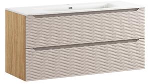 Comad Kúpeľňová skrinka s keramickým umývadlom Ocean Beige II 120 cm - béžová