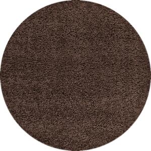 Ayyildiz koberce Kusový koberec Dream Shaggy 4000 Brown kruh - 80x80 (průměr) kruh cm