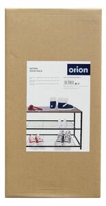 Čierny kovový regál na topánky - Orion