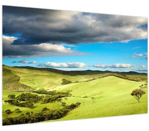 Obraz - Zelená krajina s pahorkami (90x60 cm)