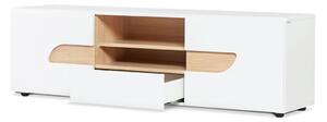 KONSIMO TV stolík AVERO biely 165 x 50 x 42 cm
