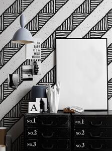 Fototapeta Etnické vzory v čiernej a bielej Samolepící 250x250cm