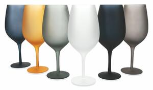 Súprava 6 farebných pohárov na víno Villa d'Este Cala Dorada