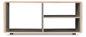 KONSIMO Konferenčný stolík AVERO police dub biela 112 x 47 x 60 cm