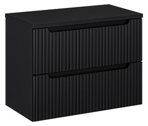 Comad Kúpeľňová skrinka pod doskové umývadlo SET-NOB B Black Nova 80 čierna