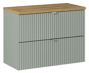Comad Kúpeľňová skrinka pod doskové umývadlo SET-LRG B Oak 80 zelená/dub coast evoke