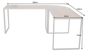 Dizajnový rohový písací stôl Boss 180 cm dub