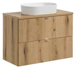 Comad Kúpeľňová skrinka s doskovým umývadlom SET-NOA B OAK 80 dub coast evoke