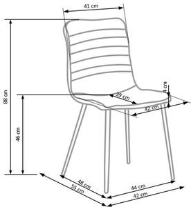 Jedálenská stolička K251 sivá Halmar