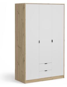 Skriňa Nepon 118x197x54 - dub artisan / biela