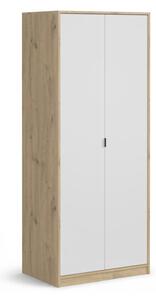 Skriňa Nepon 80x197x55 - dub artisan / biela