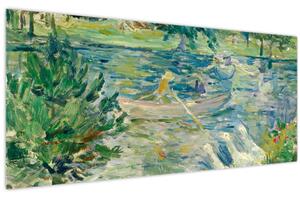 Obraz - Berthe Morisot, Girl in a Boat with Geese, reprodukcia (120x50 cm)