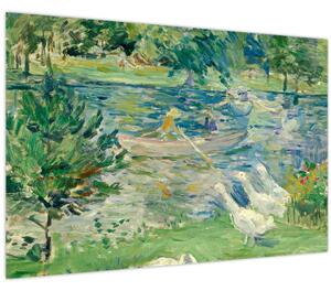 Obraz - Berthe Morisot, Girl in a Boat with Geese, reprodukcia (90x60 cm)