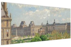 Obraz - Camille Pissarro, Place du Carrousel, Paris, reprodukcia (120x50 cm)