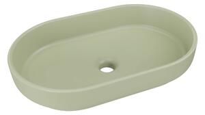 Comad Keramické umývadlo na dosku RIVER 2 OLIVE GREEN MATT, zelená