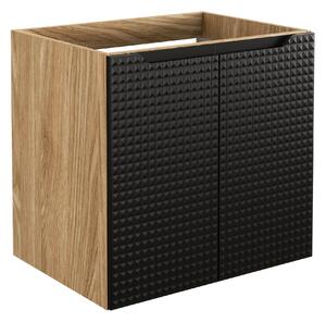 Comad Kúpeľňová skrinka pod umývadlo Luxor Black 60 čierna/dub olejovaný