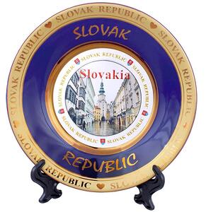Porcelánový tanier Slovakia 15,5cm (Slovenský suvenír, dekorácia na poličku)