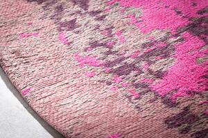 Dizajnový okrúhly koberec Rowan 150 cm béžovo-ružový