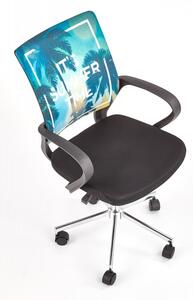 Detská stolička HANOI modrá / čierna Halmar