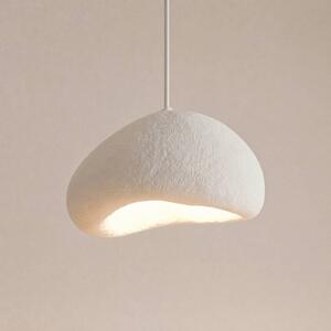 Opviq Závesné svietidlo Loval, biele, 32 x 27 cm, sklolaminát, E27, Biela / opálová, Obývacia izba / jedáleň, Plast, Moderný, Závesné svietidlo