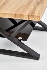 Konferenčný stolík XENA 60x60 cm čierna / dub prírodný Halmar