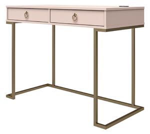 Ružový pracovný stôl CosmoLiving by Cosmopolitan Camila
