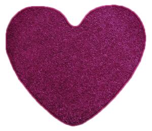 Vopi koberce Kusový koberec Eton Srdce fialový - 100x120 srdce cm