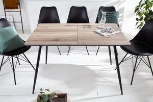 Dizajnový rozťahovací jedálenský stôl Nathalie 120-160 cm prírodný sivý