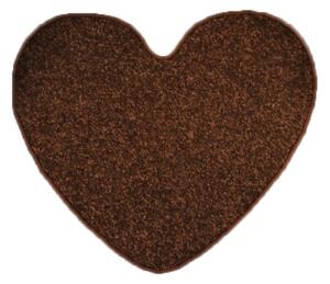 Vopi koberce Kusový koberec Eton Srdce hnedý - 100x120 srdce cm