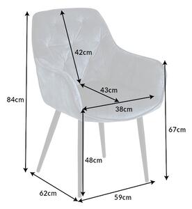 Dizajnová stolička Garold petrolejový zamat