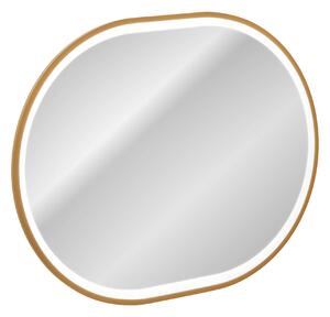 Comad Závesné zrkadlo s LED osvetlením Apollo 2 90x70 cm s pohybovým senzorom, zlatá