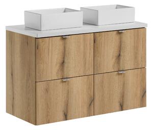 Comad Kúpeľňová skrinka s doskovým umývadlom set Nova Oak 100 dub coast evoke