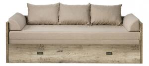 Rozkladacia posteľ s úložným priestorom Malcolm LOZ/80/160 - dub canyon monument / potlač