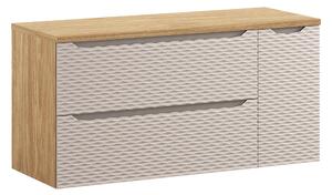 Comad Kúpeľňová skrinka pod doskové umývadlo set Ocean Beige 120 béžová/dub olejovaný