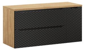 Comad Kúpeľňová skrinka pod doskové umývadlo set Ocean Black II. 120 čierna/dub olejovaný