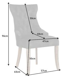 Dizajnová stolička Queen zamat sivo-zelená