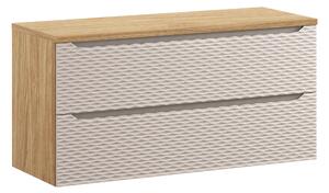 Comad Kúpeľňová skrinka pod doskové umývadlo set Ocean Beige 120 béžová/dub olejovaný