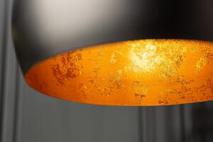 Dizajnové závesné svietidlo Colt 30 cm zlaté listy čierne